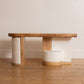 Strata Bench in White Plaster