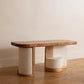 Strata Bench in White Plaster