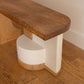 Strata Bench in White Plaster