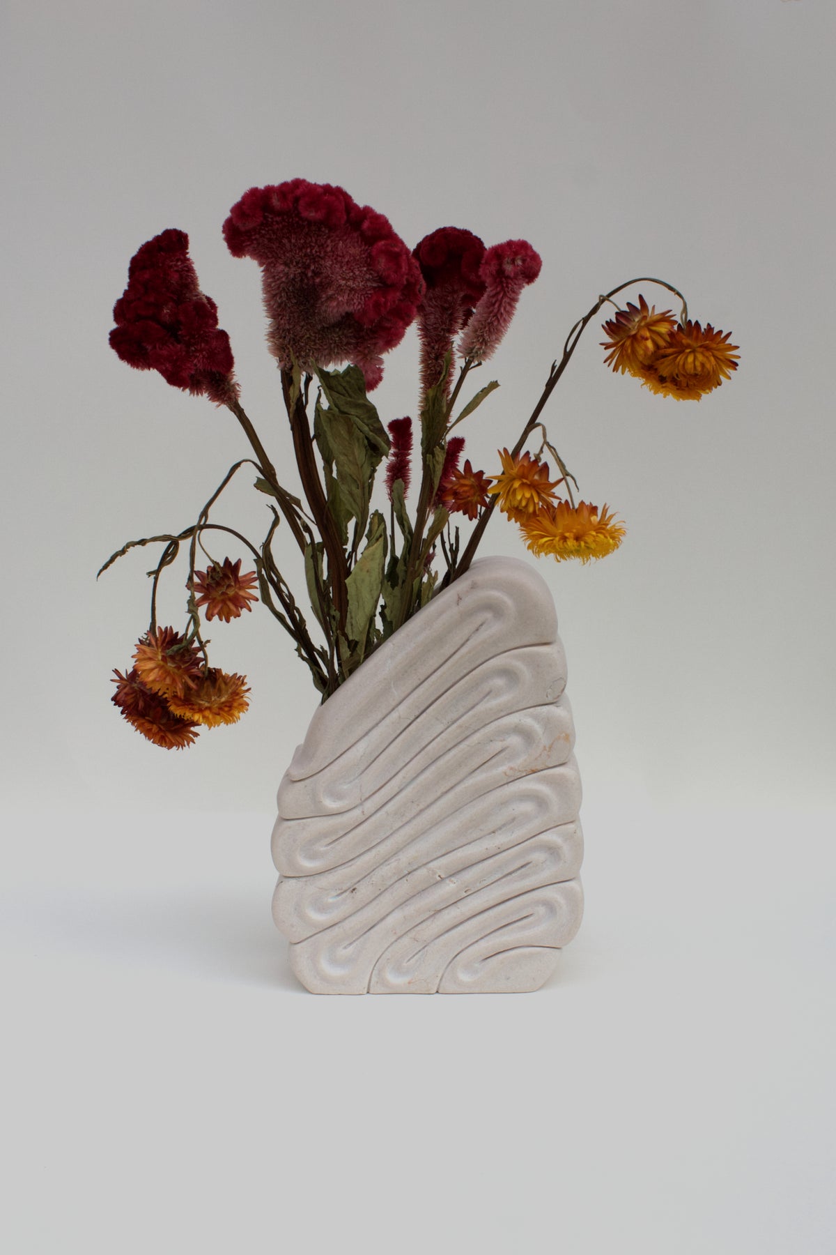 Double Cream Vase 02