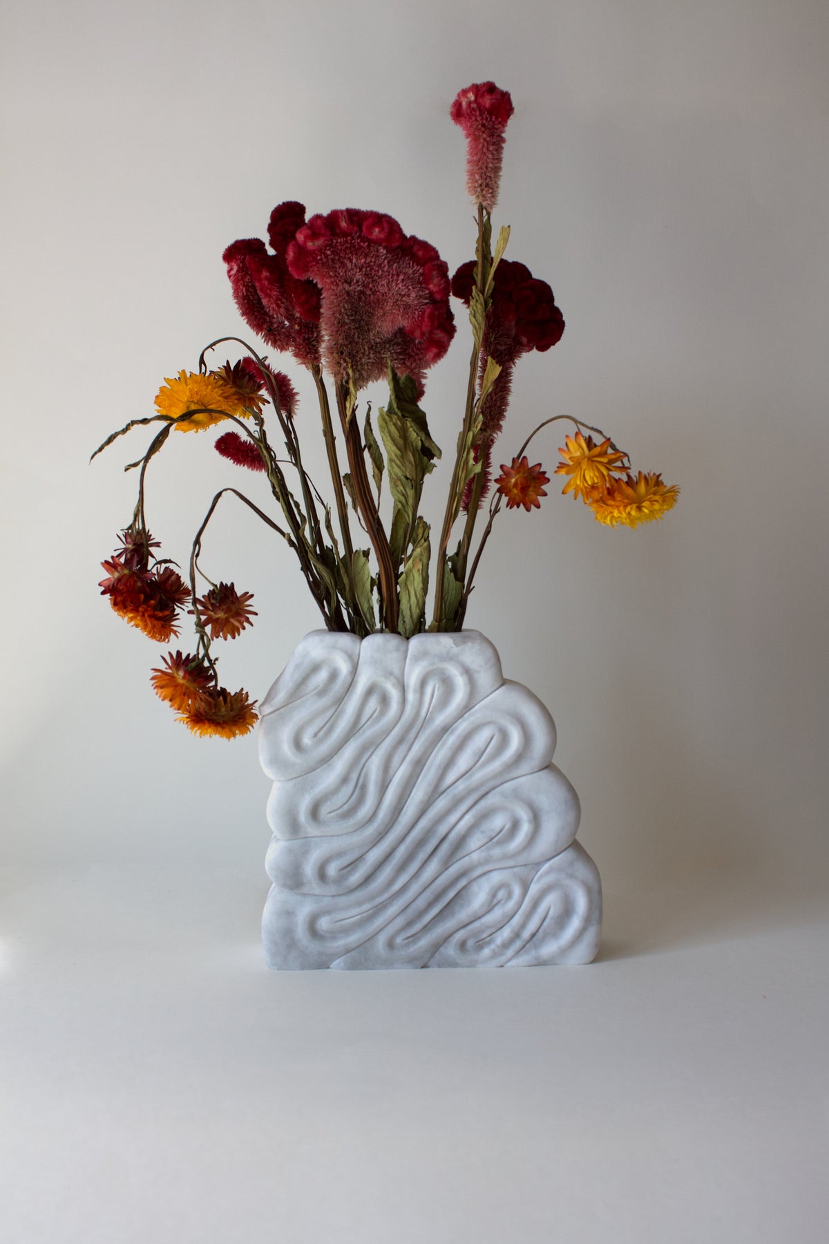 Double Cream Vase 04