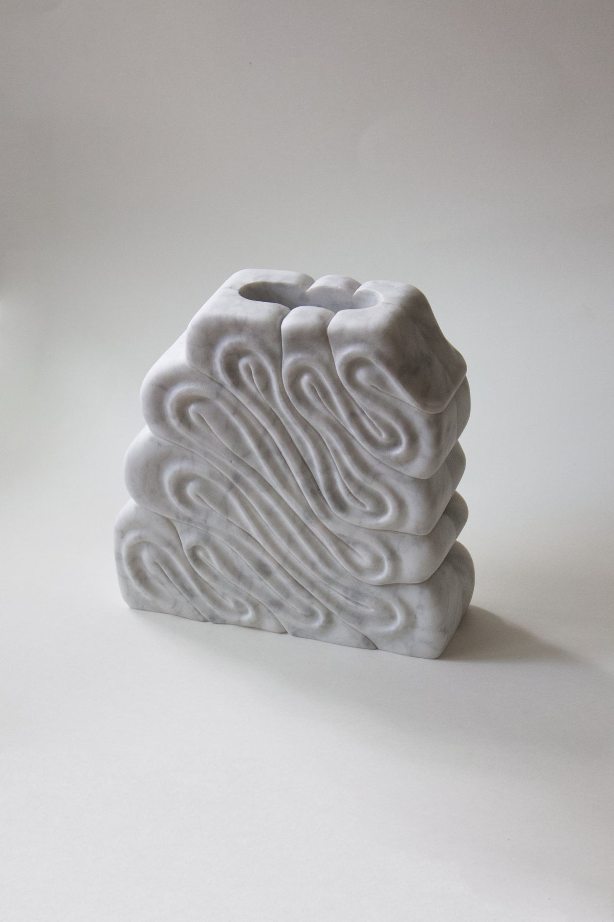 Double Cream Vase 04