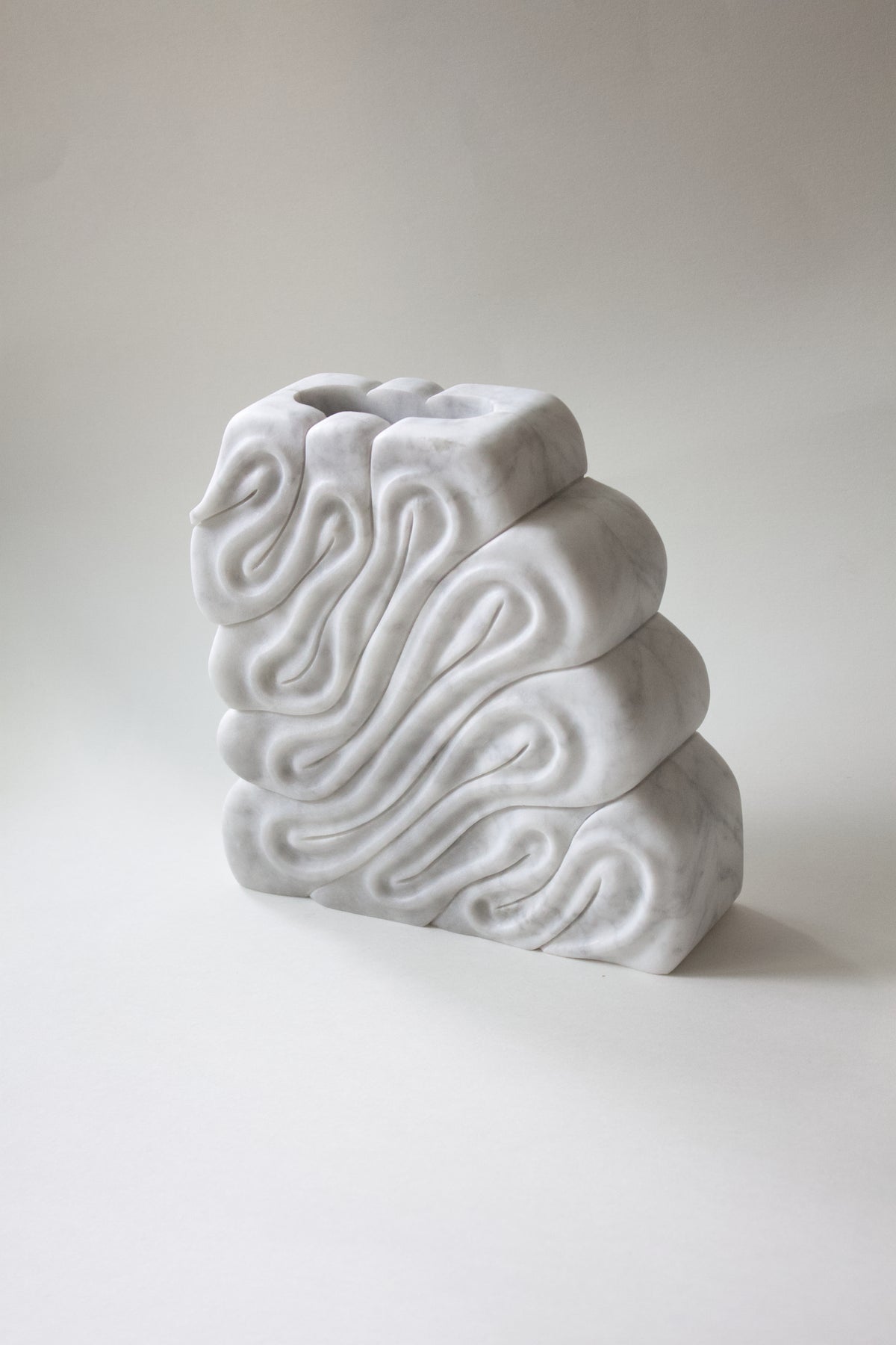 Double Cream Vase 04